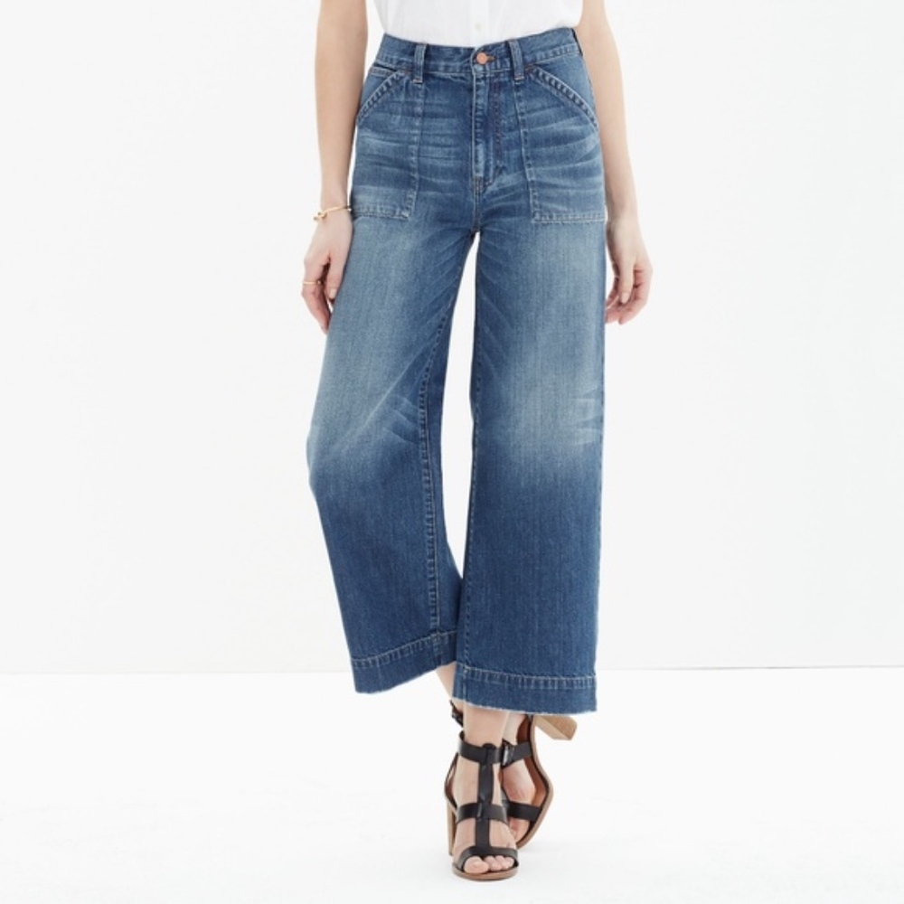 Madewell wide leg crop jeans